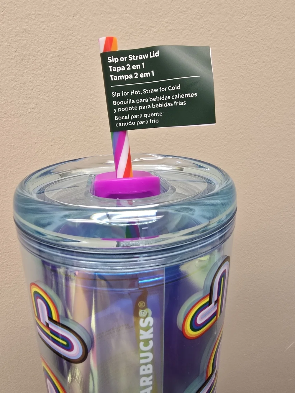 NWT Starbucks 2026 LATAM PRIDE Rainbow Heart 